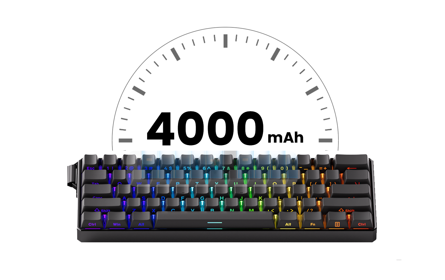 MonsGAkkoeek FUN60 Mechanical Keyboard Magnetic Switch 60% Gaming Keyboards Rapid Trigger 0.01mm 8K ARGB HE/TMR Custom Keyboard