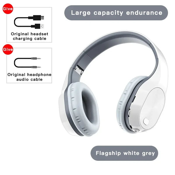 T5 Foldable Wireless Headphone Bluetooth 5.2 Earphone Support TF Card Noise Reduction Headset for IOS Samsung Huawei Smartphone