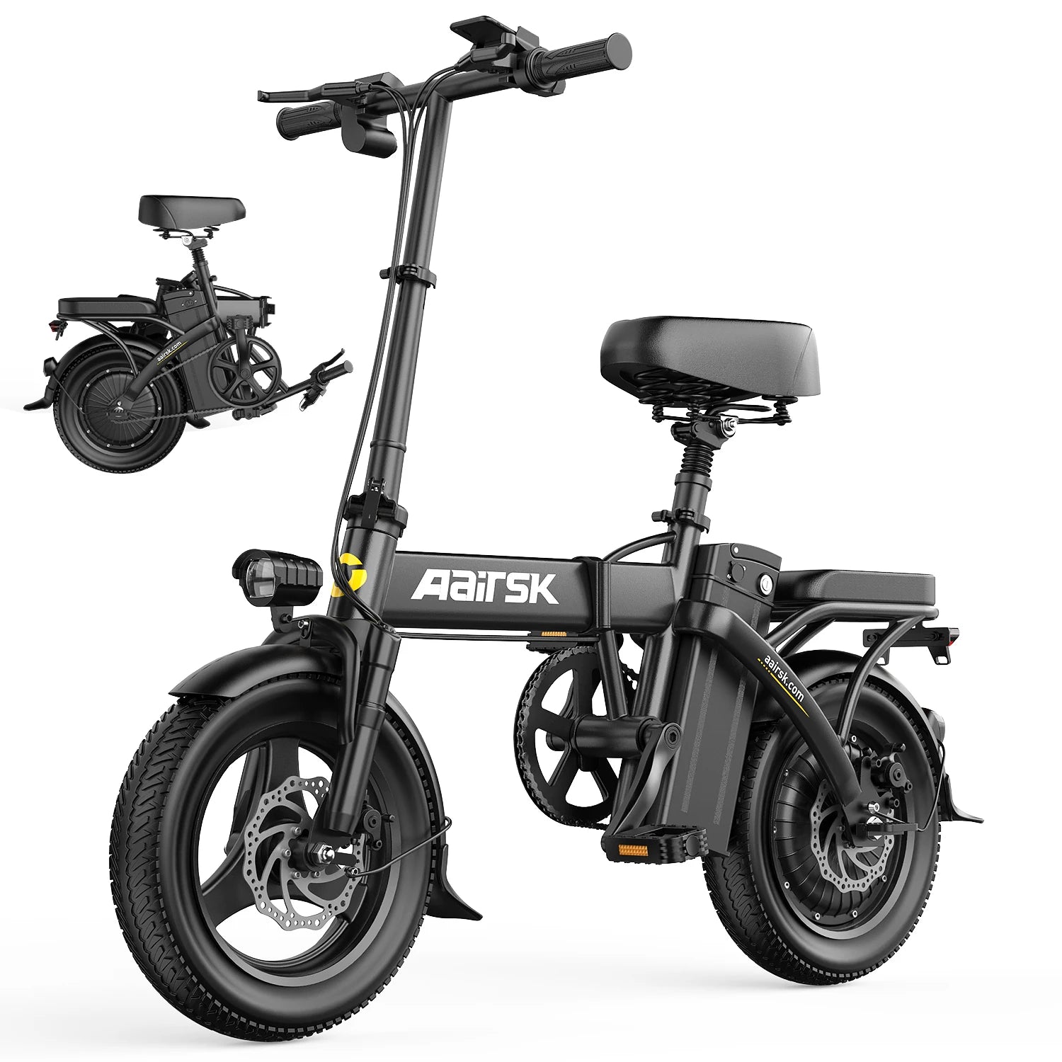 750W Foldable Electric Bike – 48V 15Ah Battery, 14-Inch Tires & LCD Display