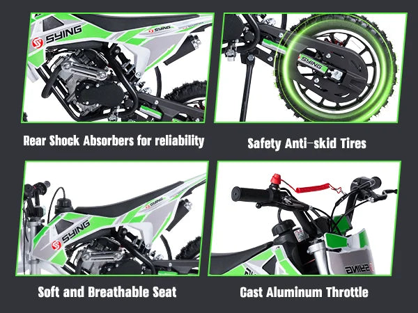 58CC Off-Road Mini Motorcycle for Kids 4-Stroke Pit Bikes Gas Powered Motorcycle Gift for Children Dirt Bike Pull Start