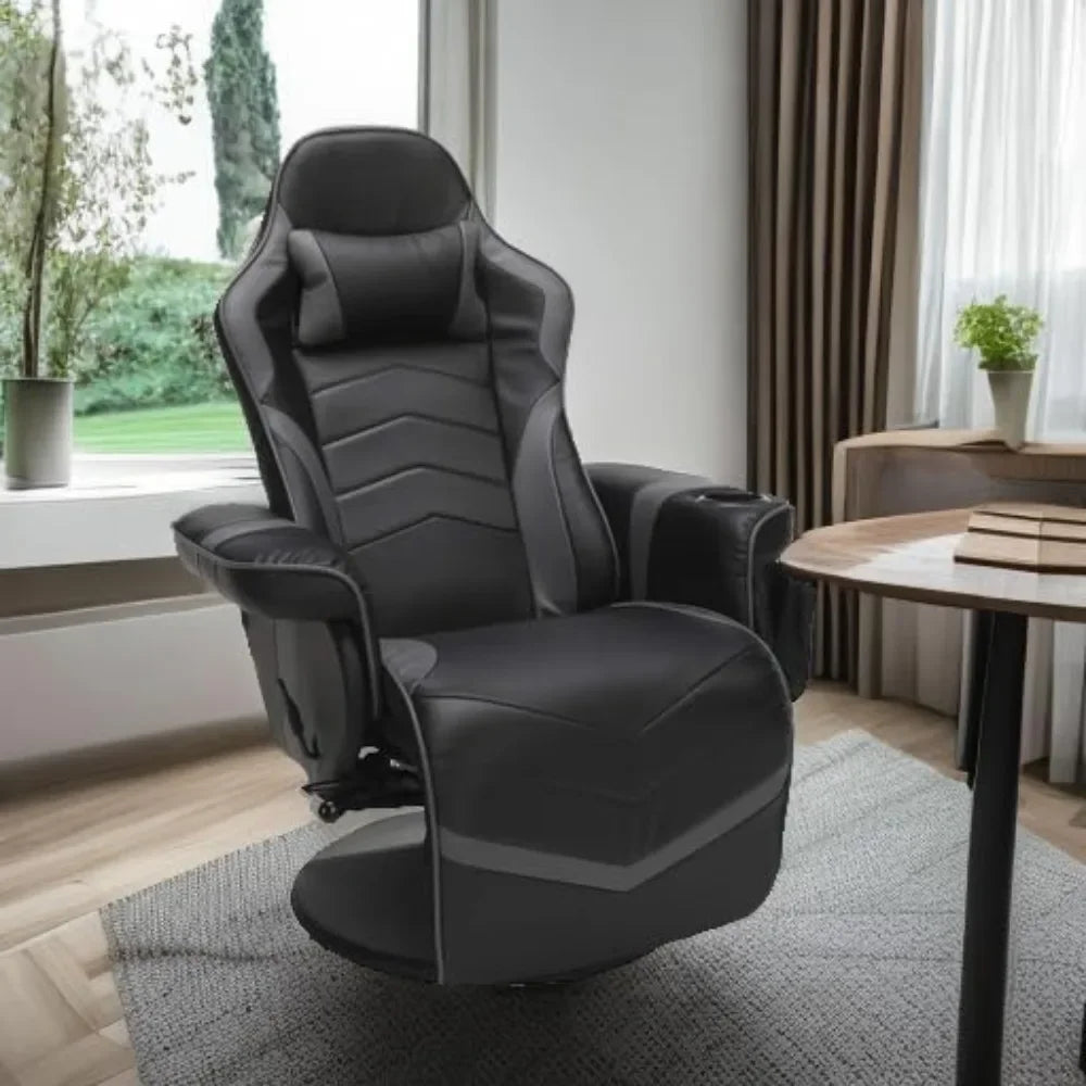 Gaming Recliner Chairs, Computer Recliner, Adjustable Leg Rest and Recline, Reclining Gaming Chair with Footrest