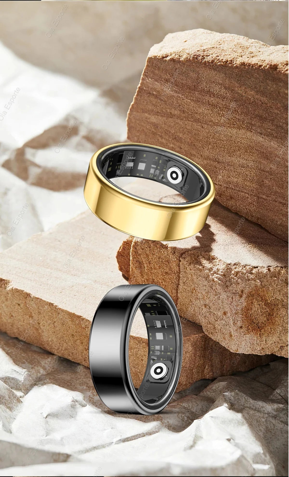 Smart Ring Newest Intelligent Wearable Device For Men Women Bluetooth Heart Rate Sleep Health Monitor Waterproof for IOS Android