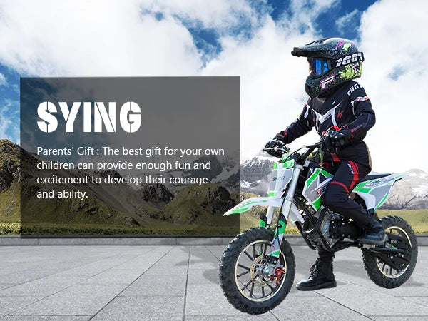 58CC Off-Road Mini Motorcycle for Kids 4-Stroke Pit Bikes Gas Powered Motorcycle Gift for Children Dirt Bike Pull Start