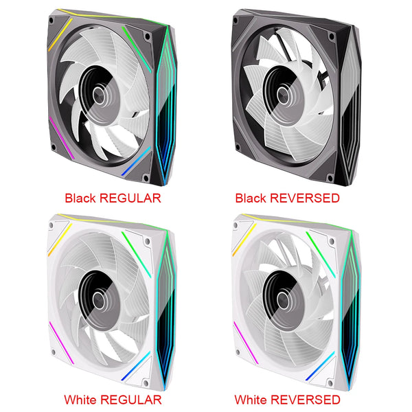 120mm ARGB CPU Fan 800-1800RPM 4pin PWM Silent Computer Fan 12V Large Air Volume 71 CFM Computer Chassis Fan for Computer Case