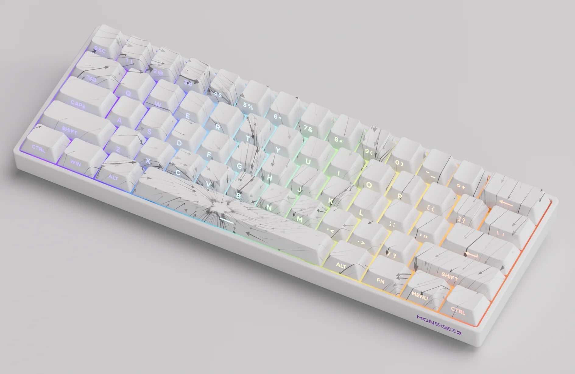 MonsGAkkoeek FUN60 Mechanical Keyboard Magnetic Switch 60% Gaming Keyboards Rapid Trigger 0.01mm 8K ARGB HE/TMR Custom Keyboard