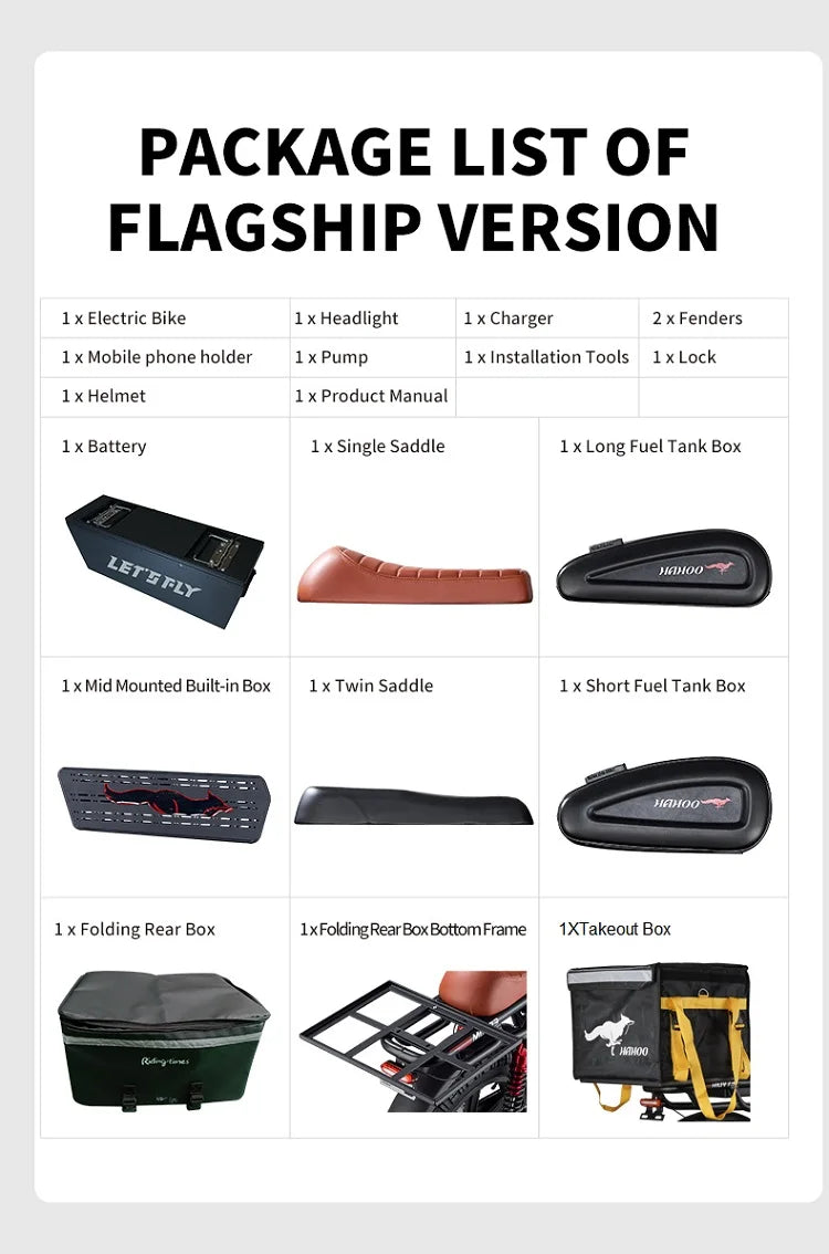 HAHOO H20 20 inches adult electric mountain bike 2000W brushless motor 48V 60Ah ebike dual suspension off road tyre bicycle