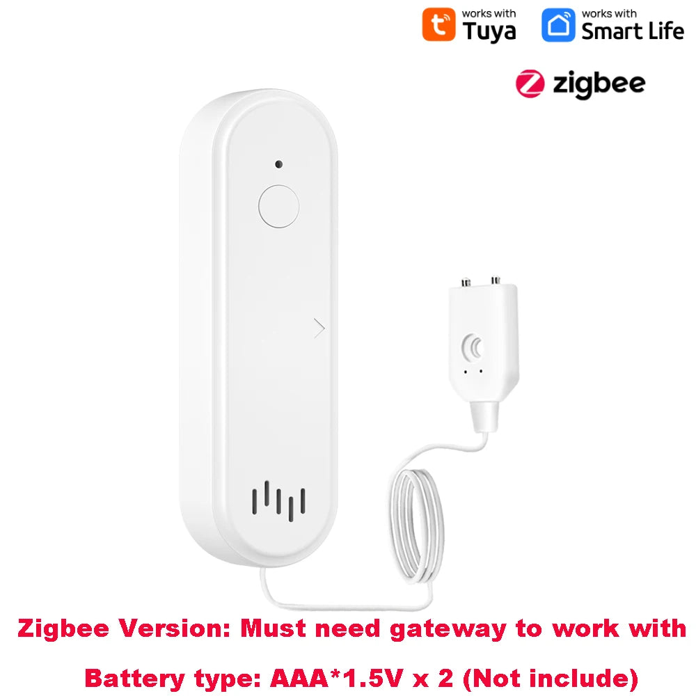 ONENUO Tuya ZigBee WiFi Smart Water Sensor Leak Detector Flood Water Leakage Alarm Smart Life Control Work With Zigbee Gateway