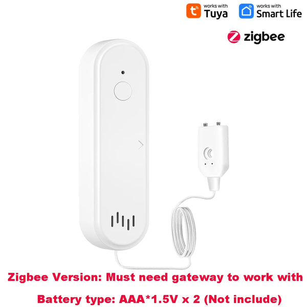 ONENUO Tuya ZigBee WiFi Smart Water Sensor Leak Detector Flood Water Leakage Alarm Smart Life Control Work With Zigbee Gateway