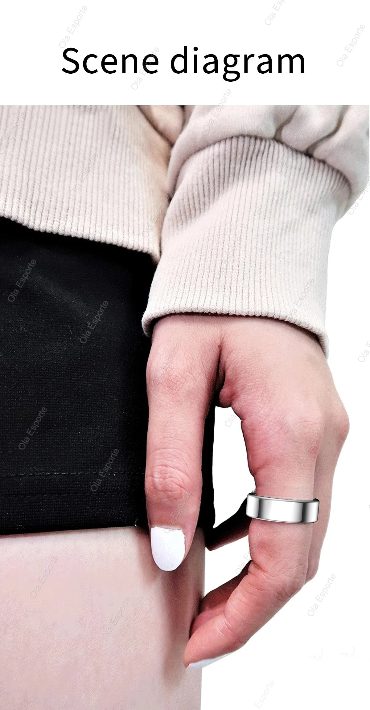 Smart Ring Newest Intelligent Wearable Device For Men Women Bluetooth Heart Rate Sleep Health Monitor Waterproof for IOS Android