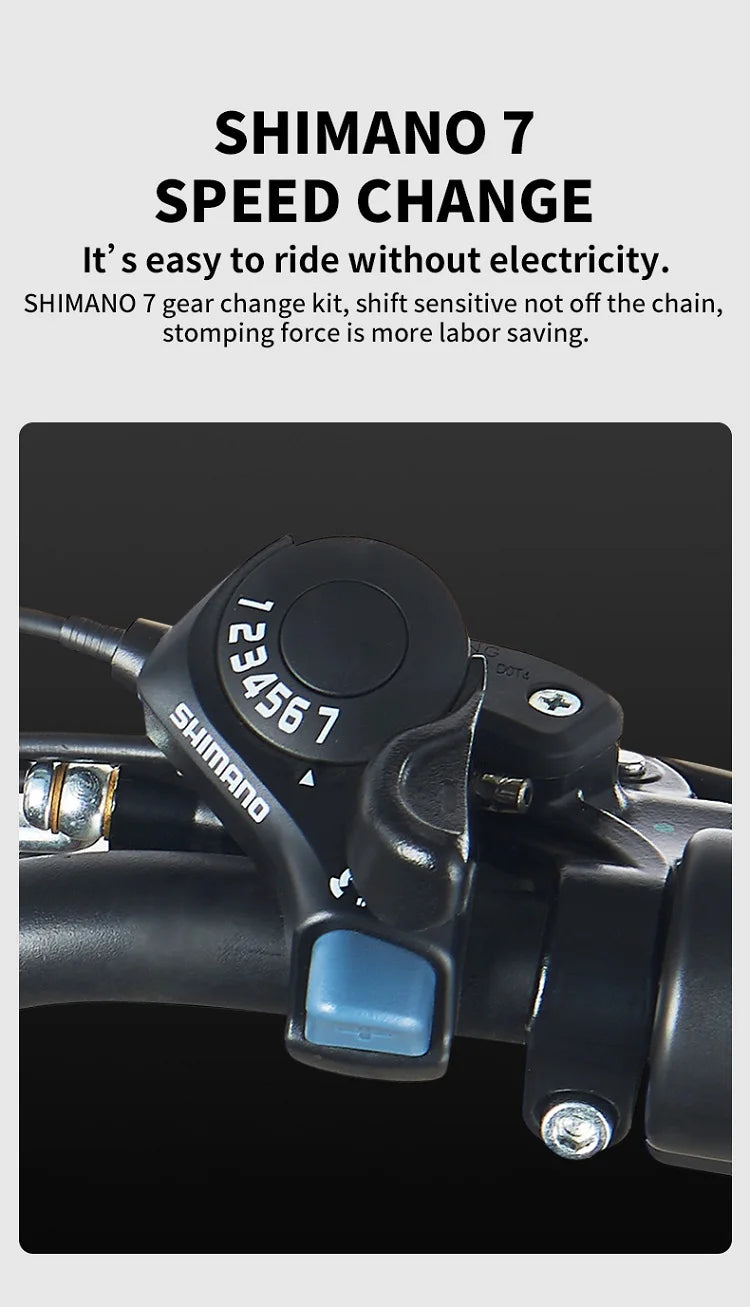 HAHOO H20 20 inches adult electric mountain bike 2000W brushless motor 48V 60Ah ebike dual suspension off road tyre bicycle