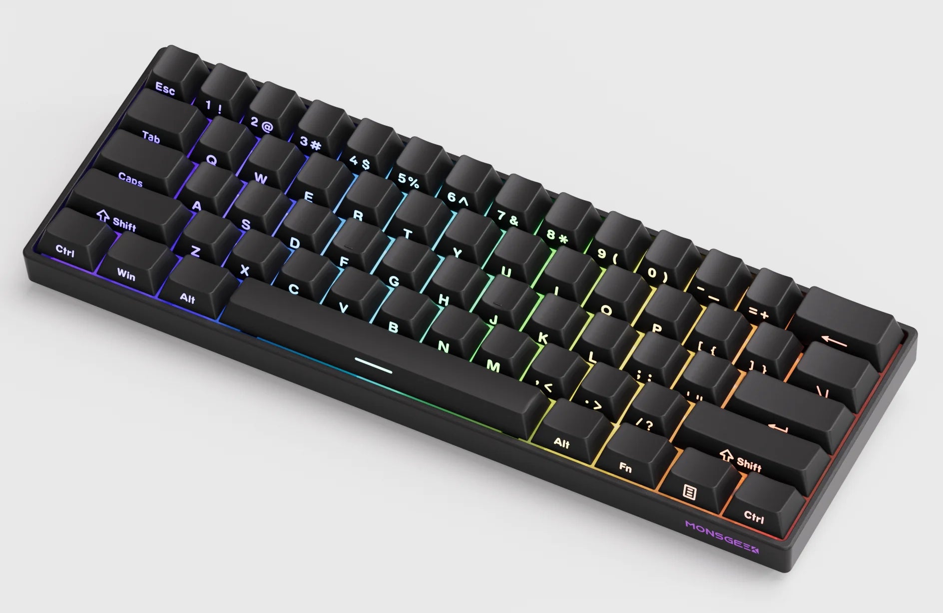 MonsGAkkoeek FUN60 Mechanical Keyboard Magnetic Switch 60% Gaming Keyboards Rapid Trigger 0.01mm 8K ARGB HE/TMR Custom Keyboard