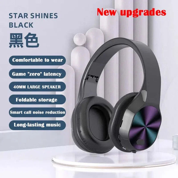 T5 Foldable Wireless Headphone Bluetooth 5.2 Earphone Support TF Card Noise Reduction Headset for IOS Samsung Huawei Smartphone
